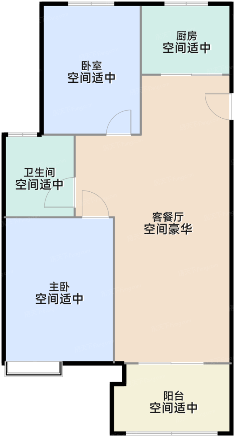 洋房B3户型87-98㎡