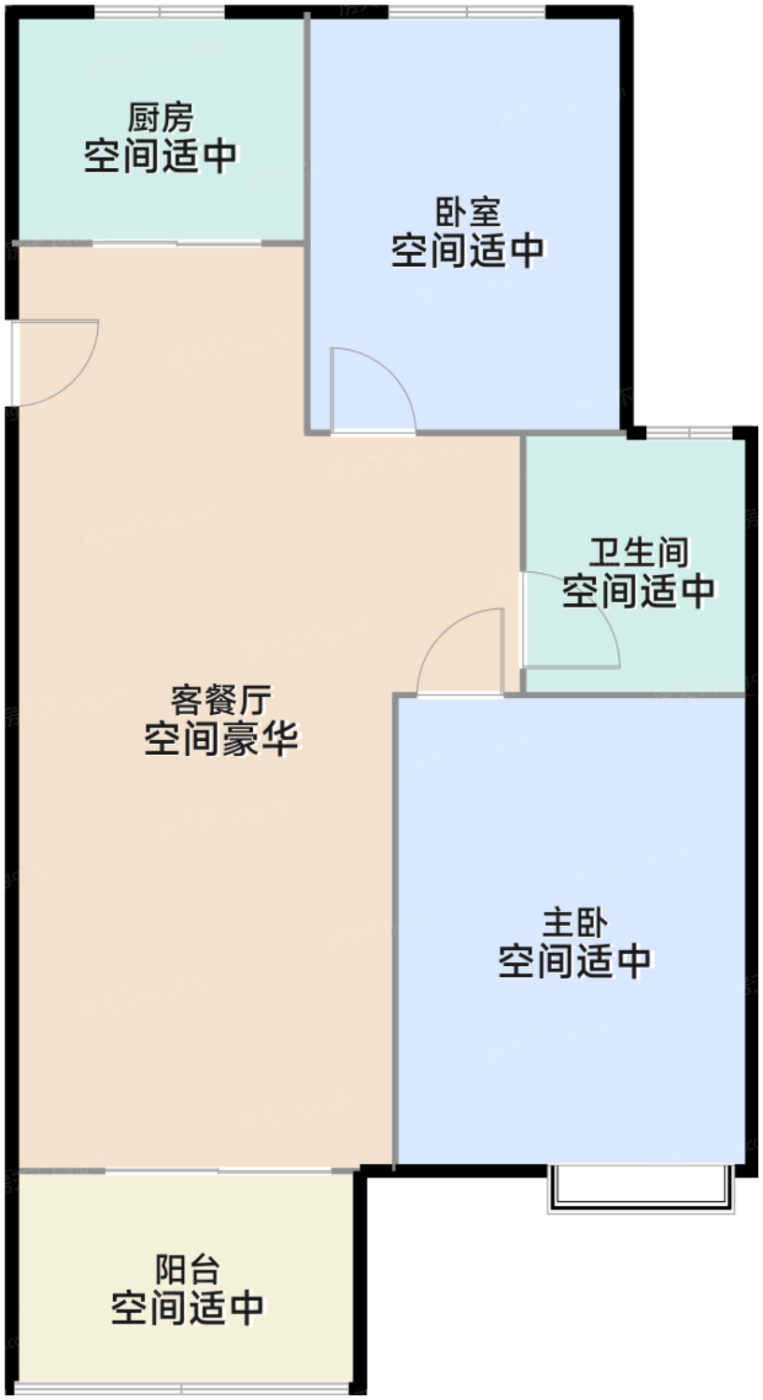 洋房B2户型90-96㎡