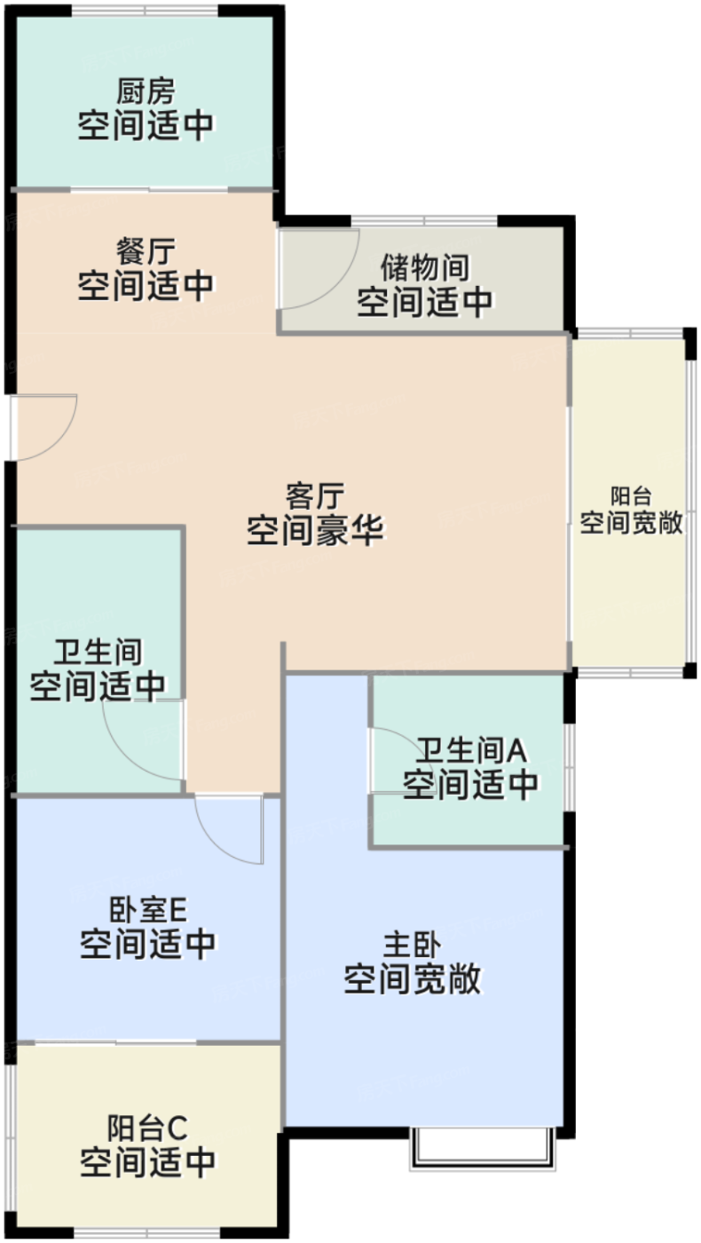 洋房D户型107-120㎡