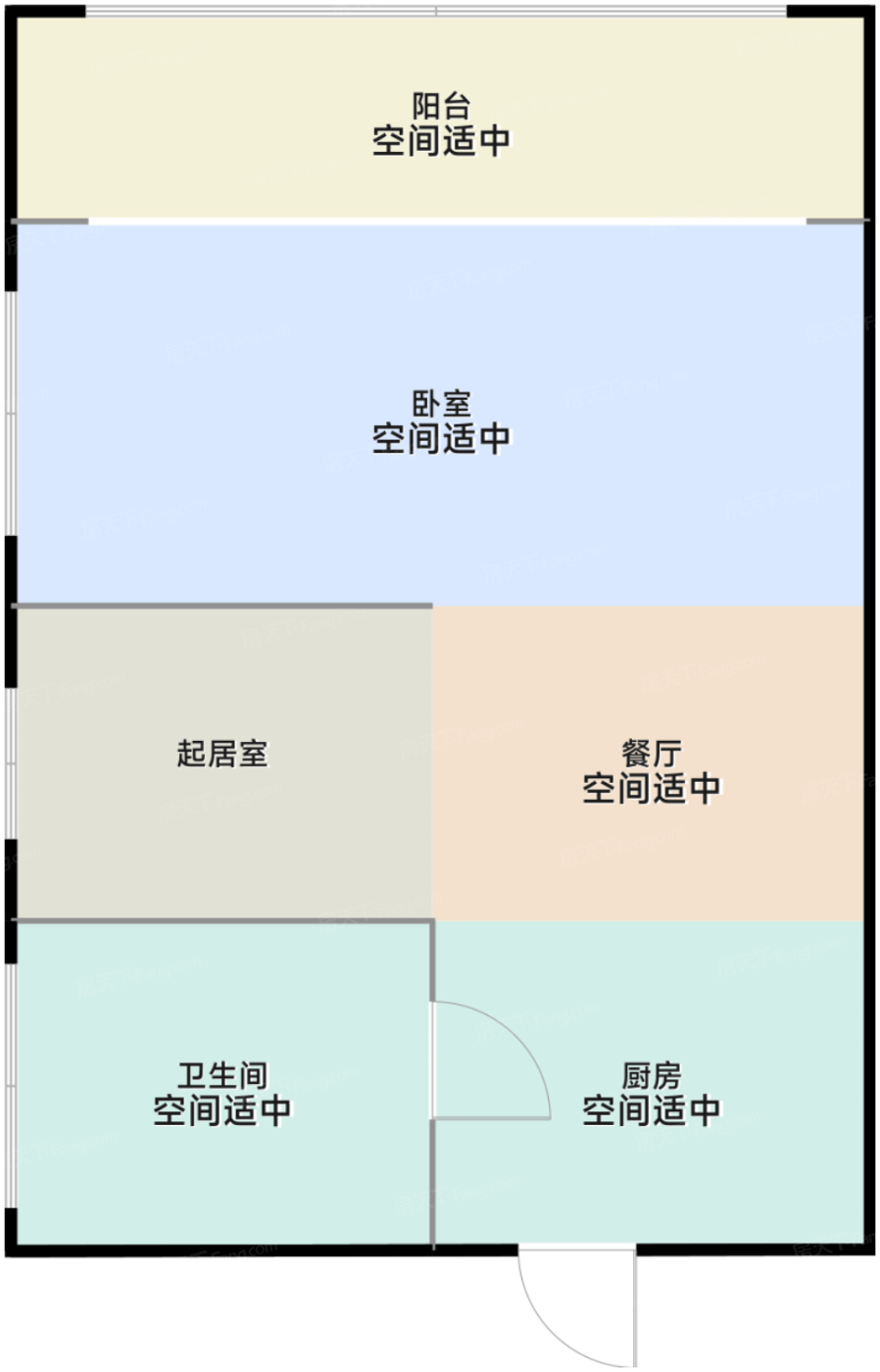 57.56方户型图