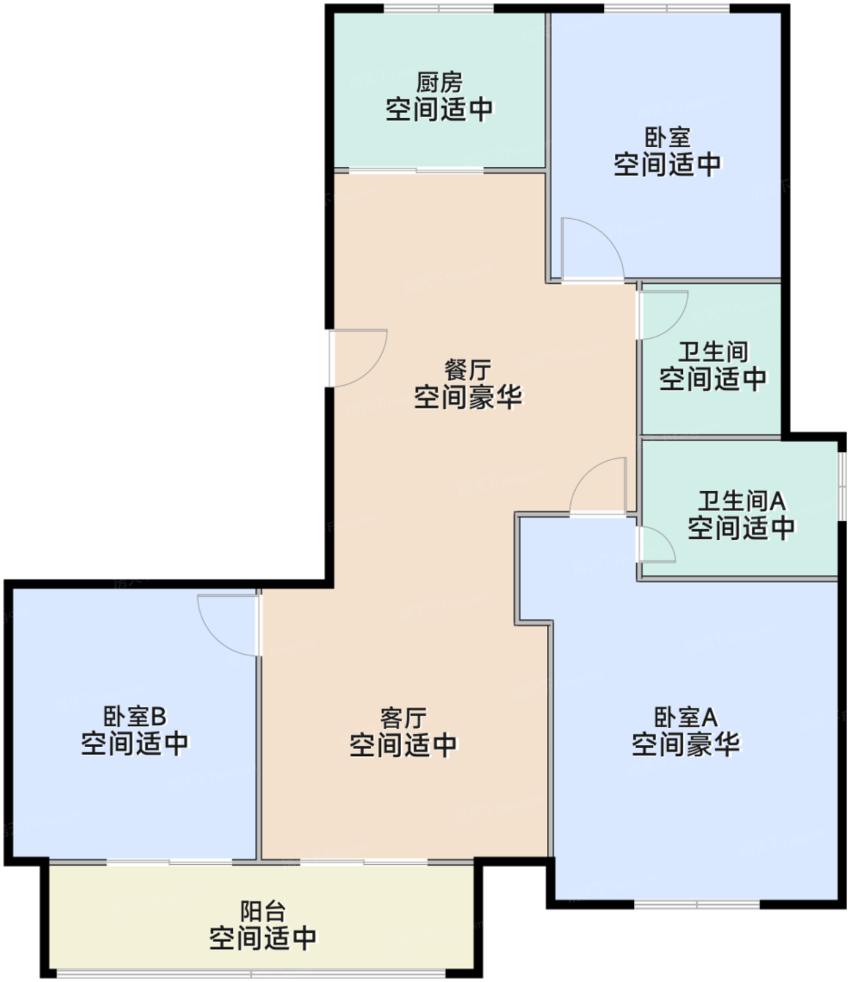 湖湾洋房B3'户型