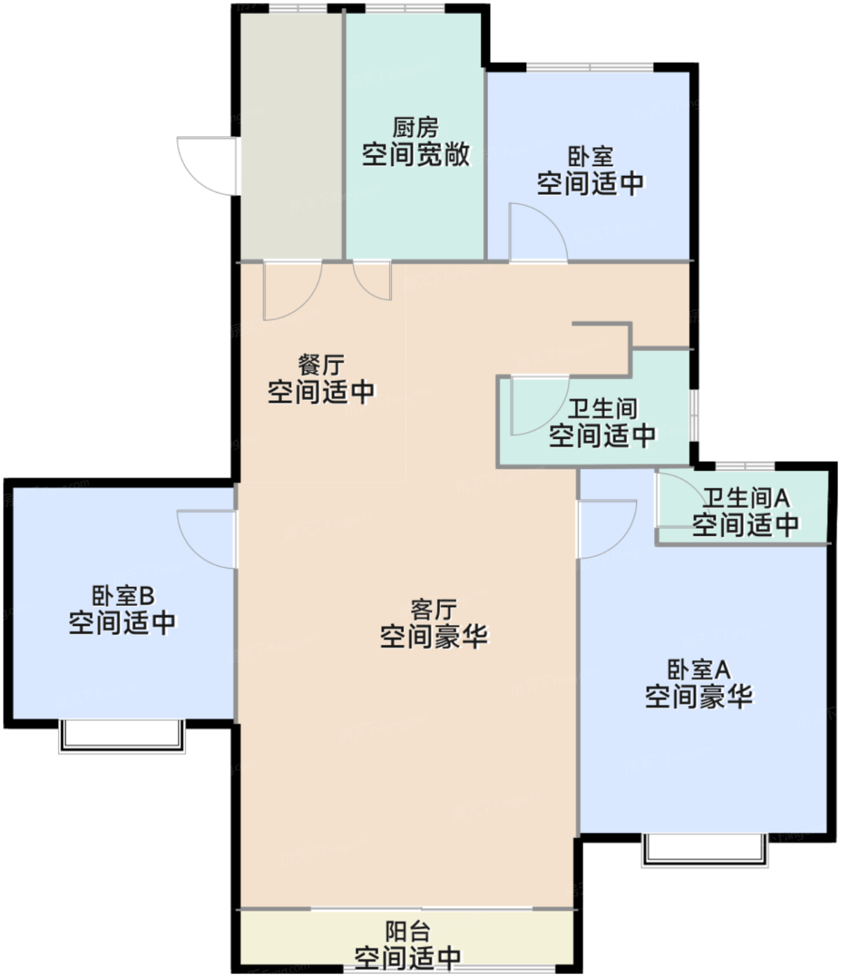 洋房113方B户型