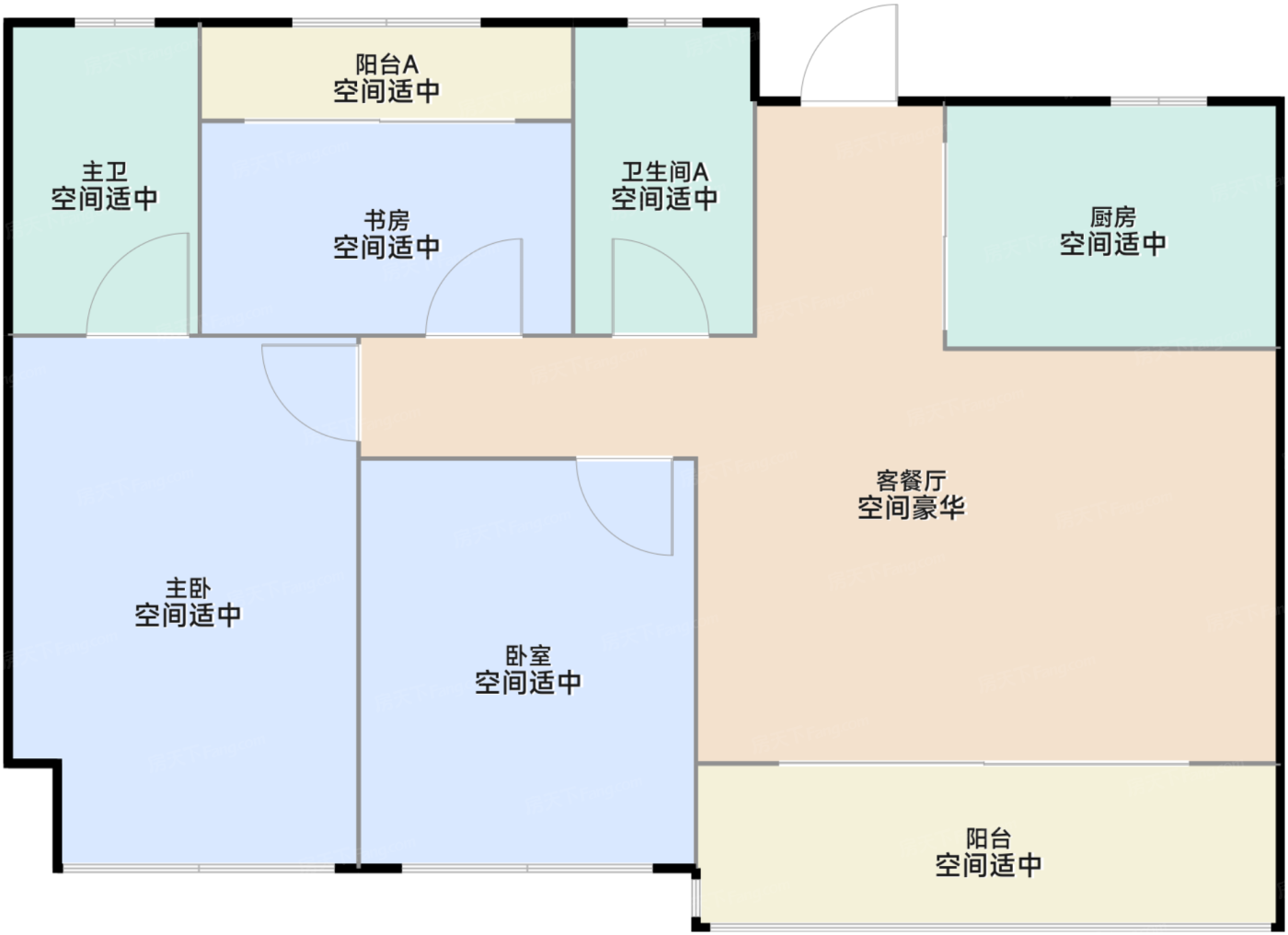 高层100方B户型