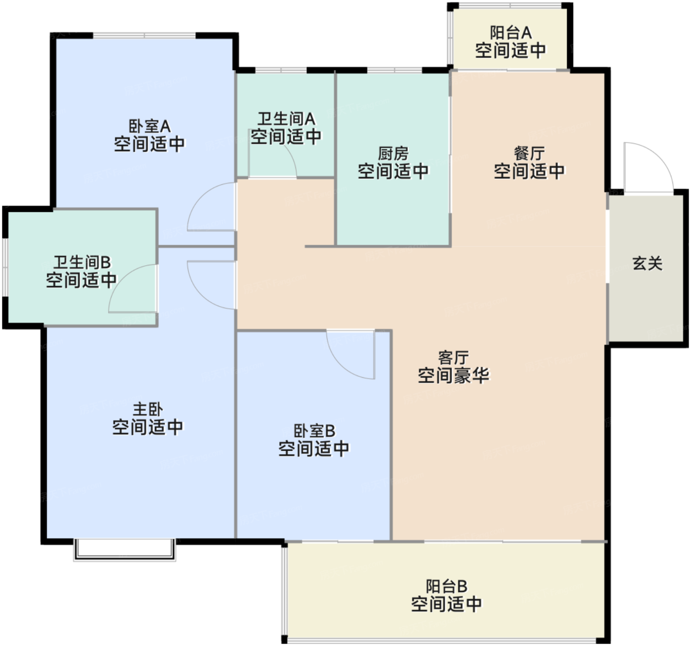 115㎡ 三室两厅两卫
