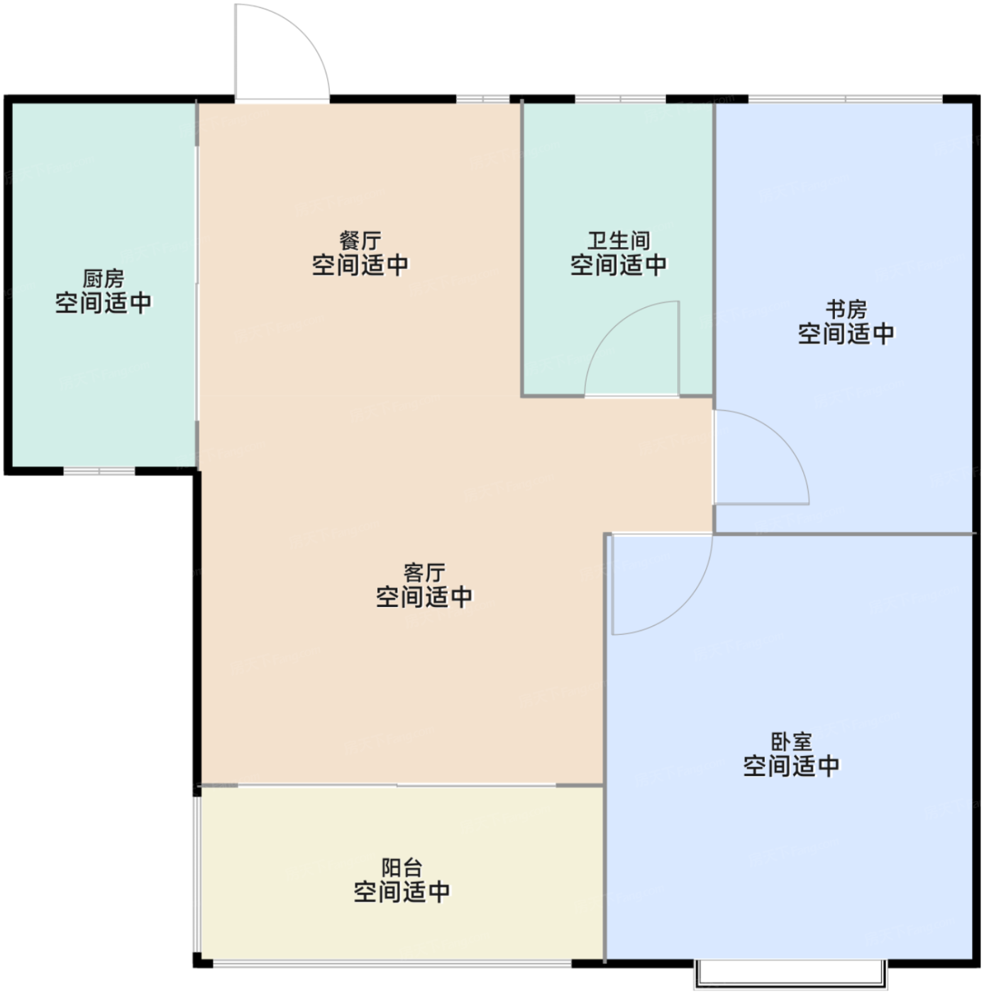 70㎡ 两室两厅一卫
