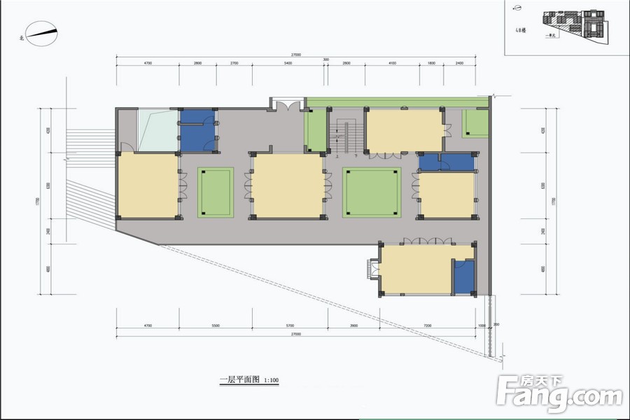 一期4号楼A1户型图