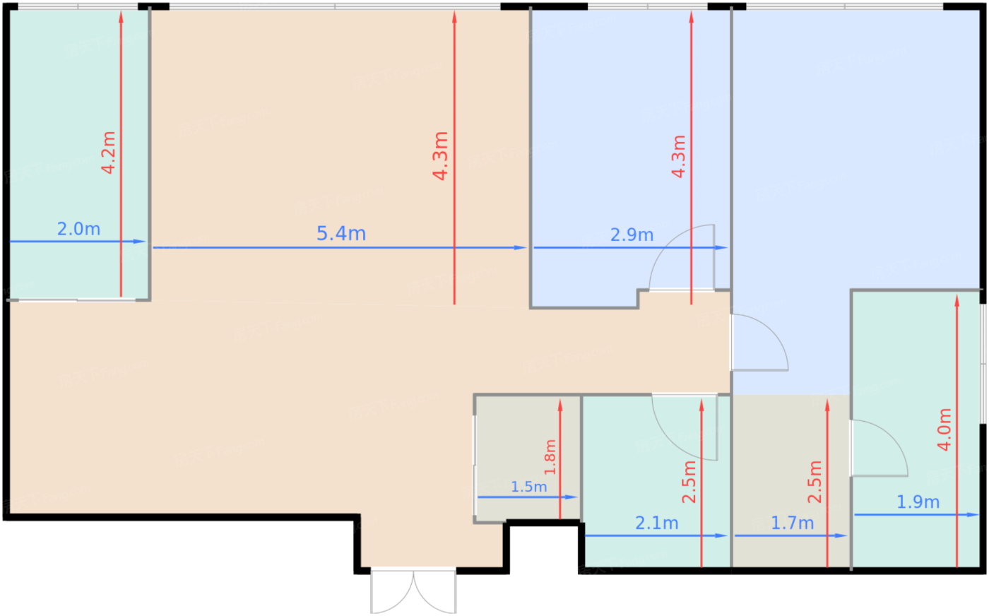 C-155㎡两室两厅两卫