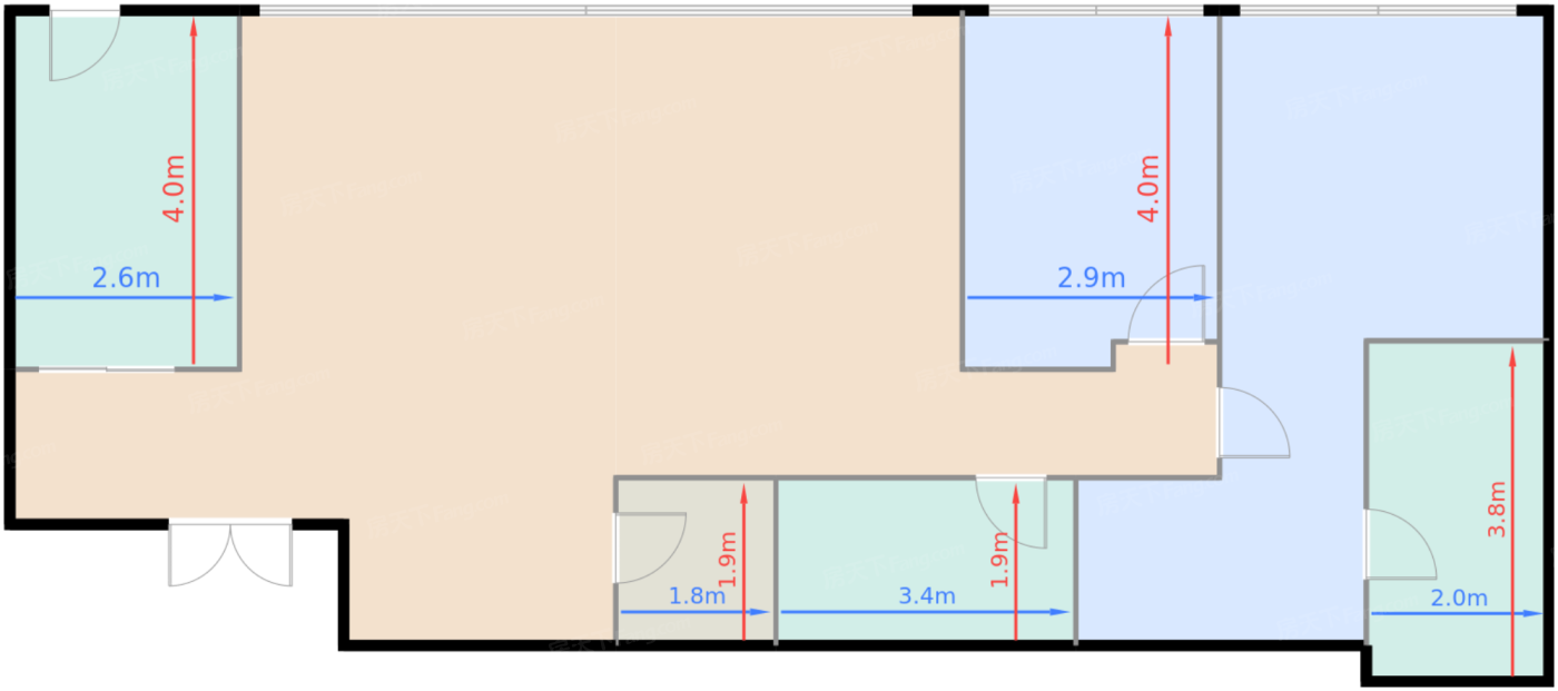 B-158㎡两室两厅两卫