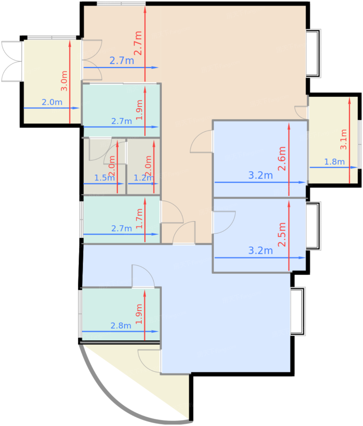 二期9栋标准层E1-5户型【售罄】