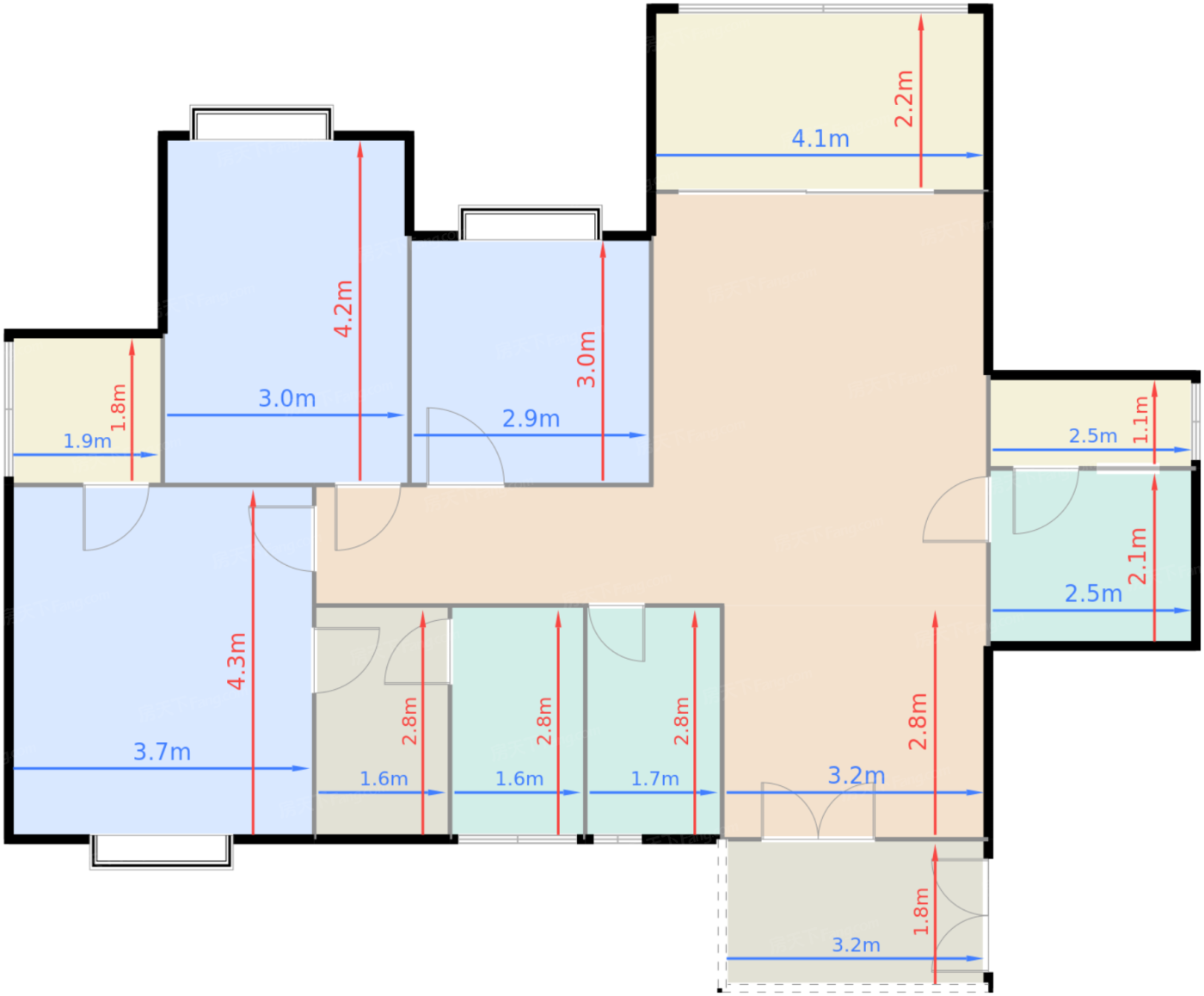 二期11号楼标准层C2户型