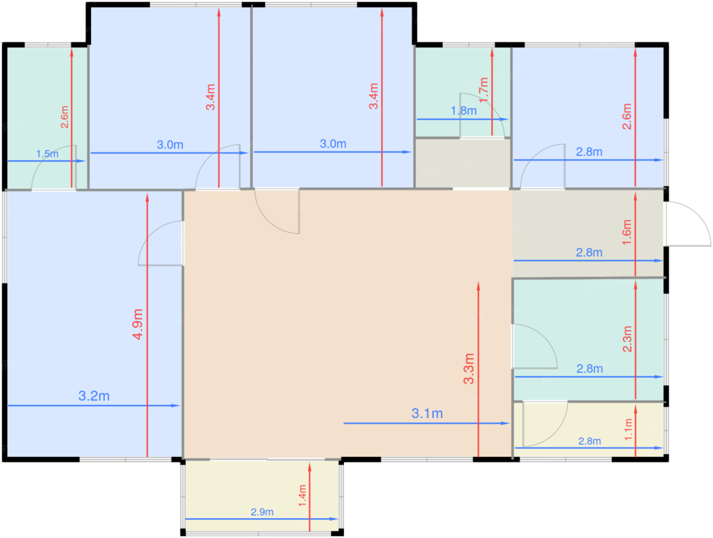1期4、6、7、14#A4`户型