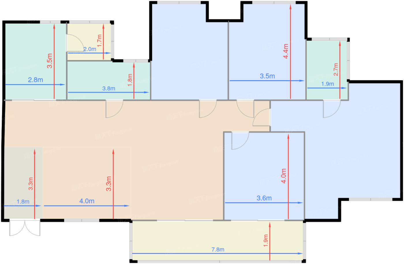 2期11#标准层E1户型