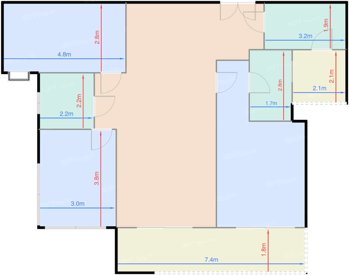 21#、22#标准层C2户型