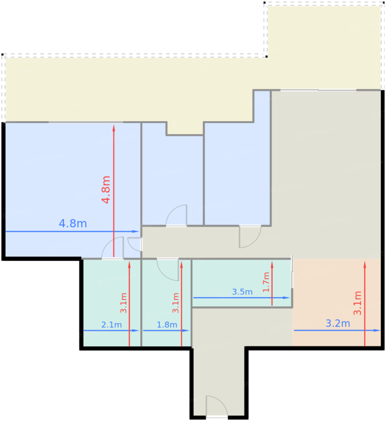 2-3/5-6号楼101平顶跃户型