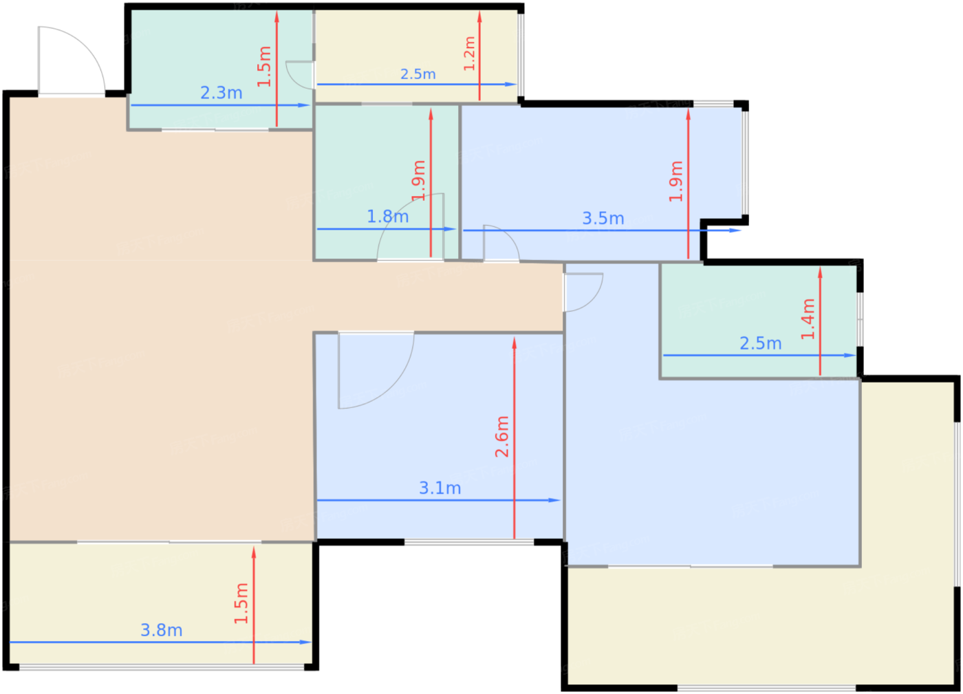 F区1、2、9、10栋18-24层F户型