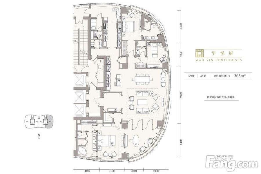 6号楼标准层A4户型