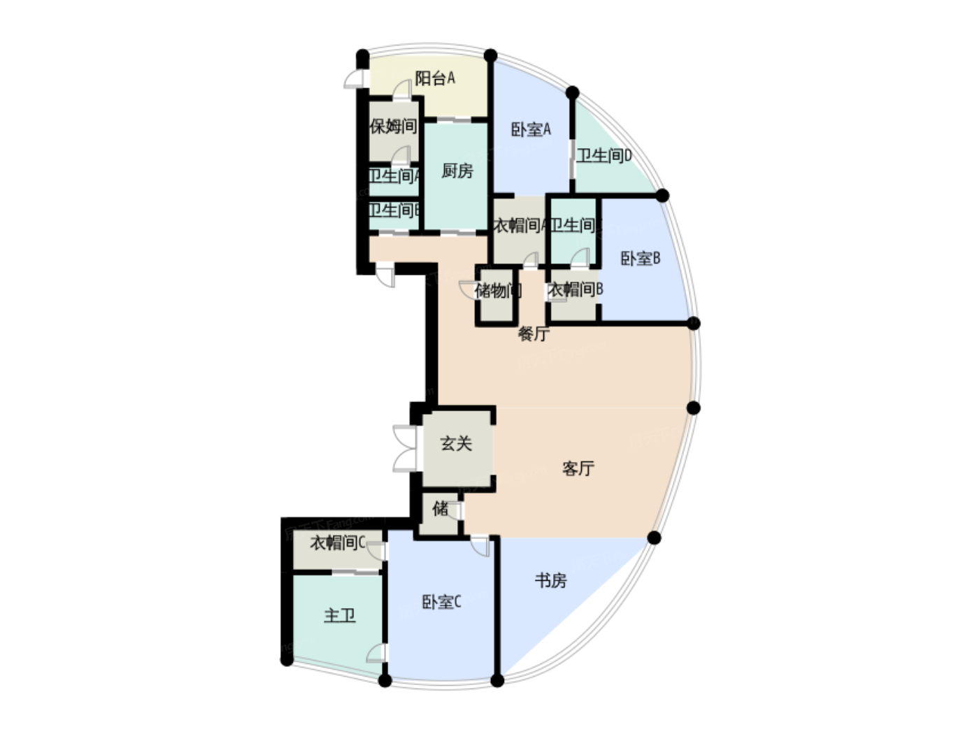 6号楼标准层A4户型