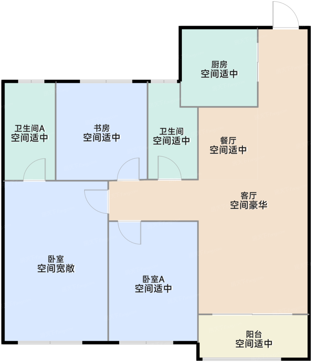 熙悦C3户型图99平米