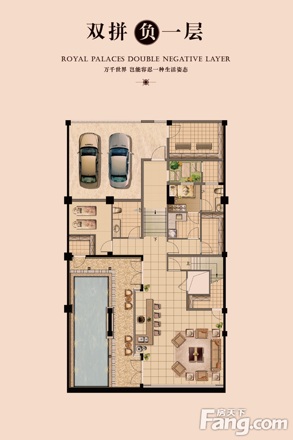 双拼别墅建筑约610平