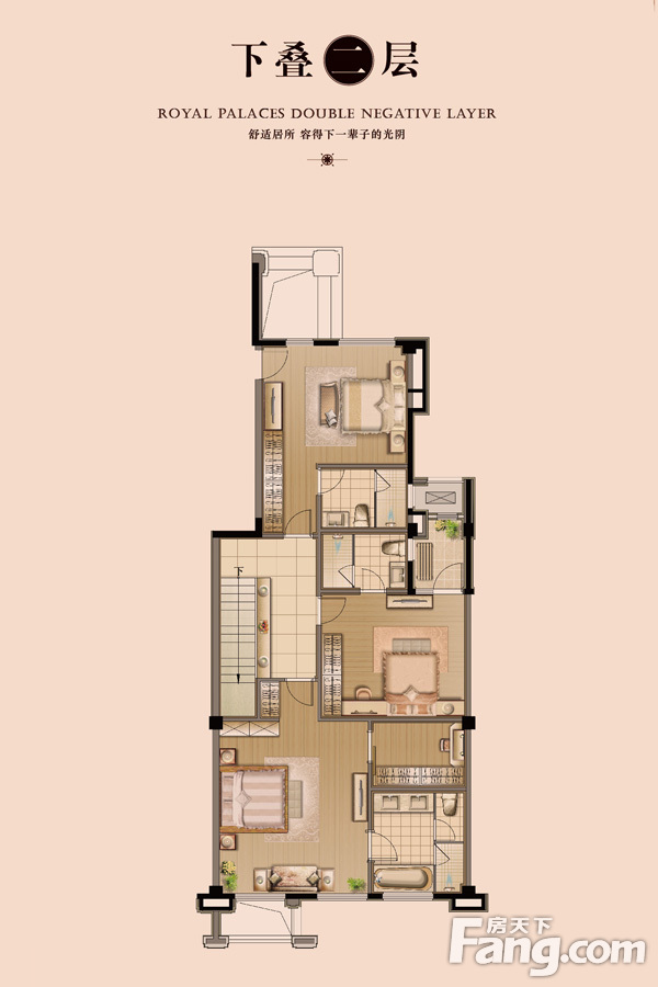 下叠加别墅建筑350-390平