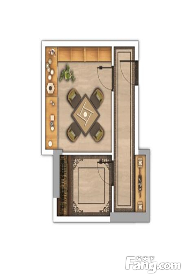 126㎡左右中叠户型图