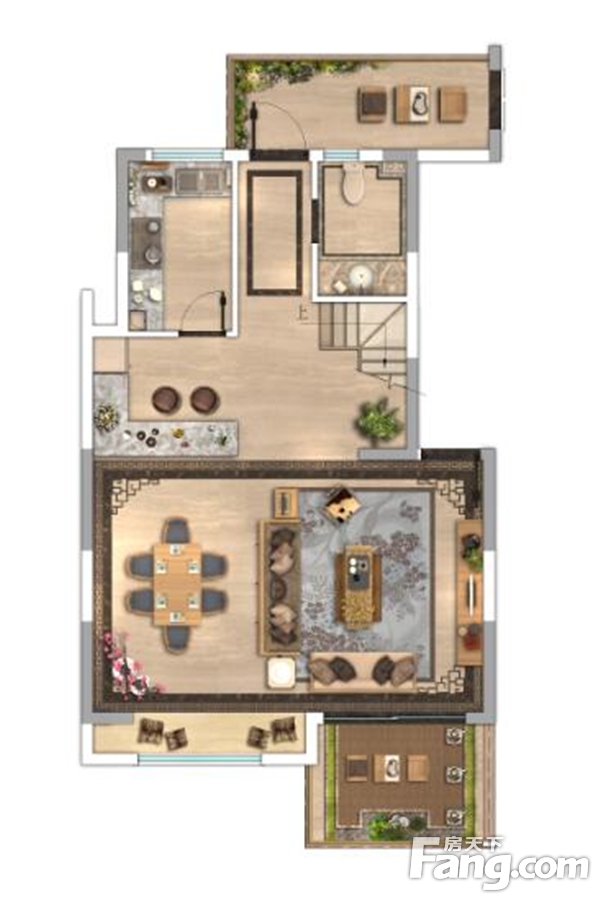 123㎡左右上叠户型图