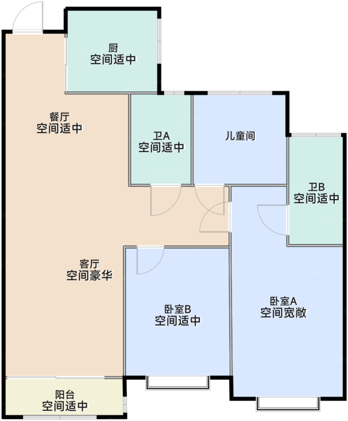 轩悦97平三室两厅两卫