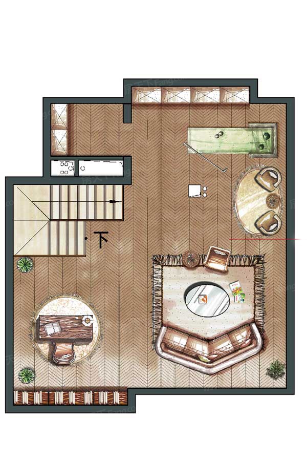 六叠中户上叠109-113㎡H户型