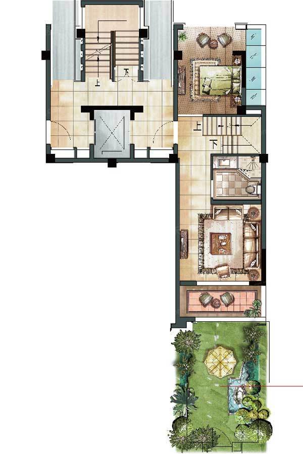六叠中户下叠198-253㎡F户型