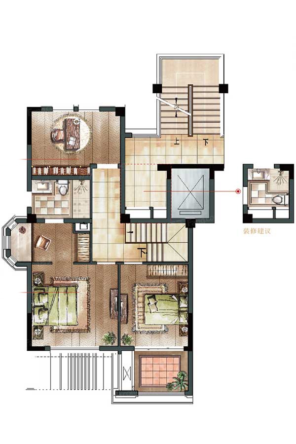 六叠边户下叠226-260㎡B户型