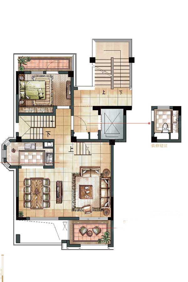六叠边户下叠226-260㎡B户型