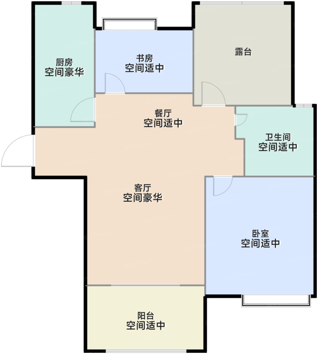 二期13#、14#、19#高层标准层A户型