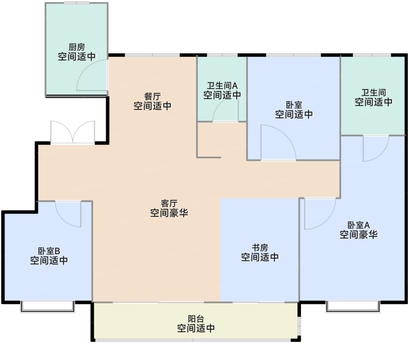 甫韵127平米户型