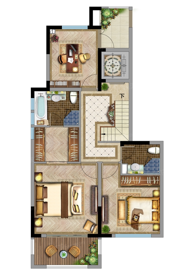 中叠22、23、24#户型图