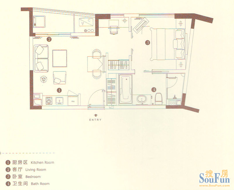 一期3#标准层G户型
