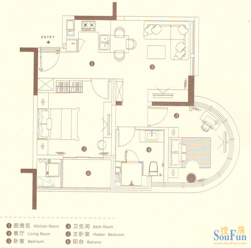 一期3#标准层A户型