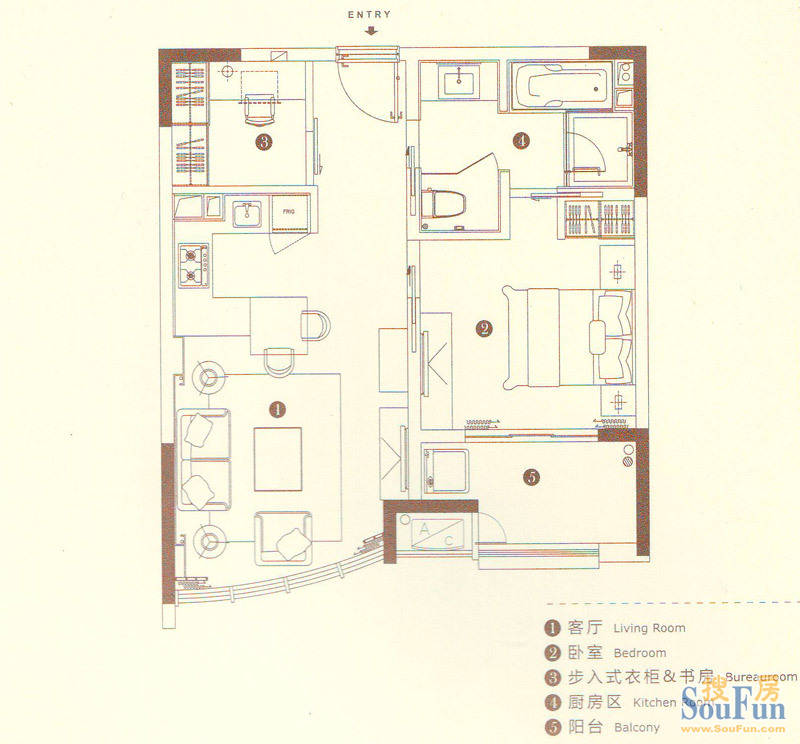 一期2/5#标准层B户型
