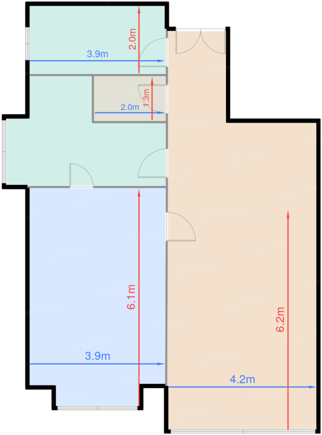 1号高区101㎡户型