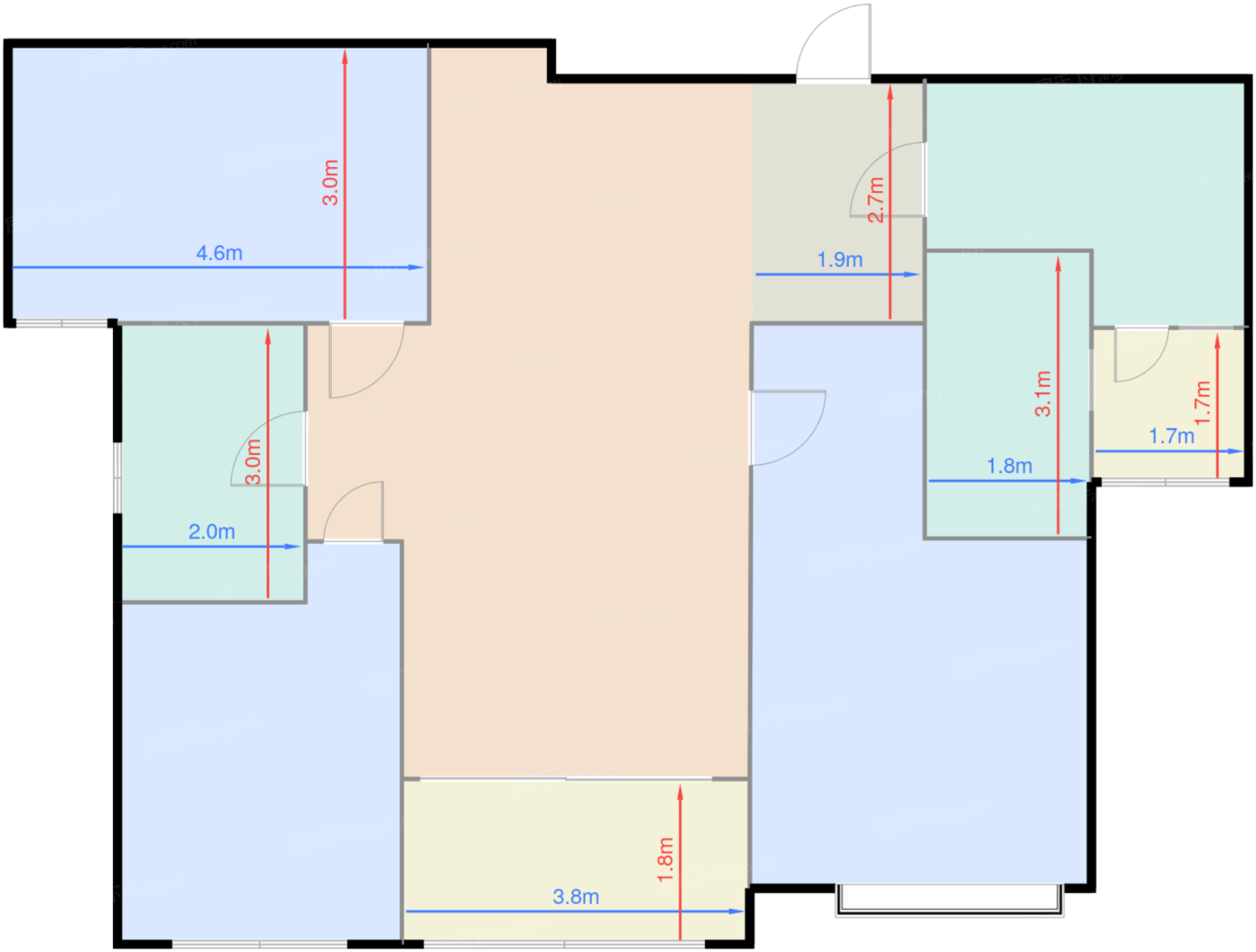 2-11栋标准层2/3号房B2户型