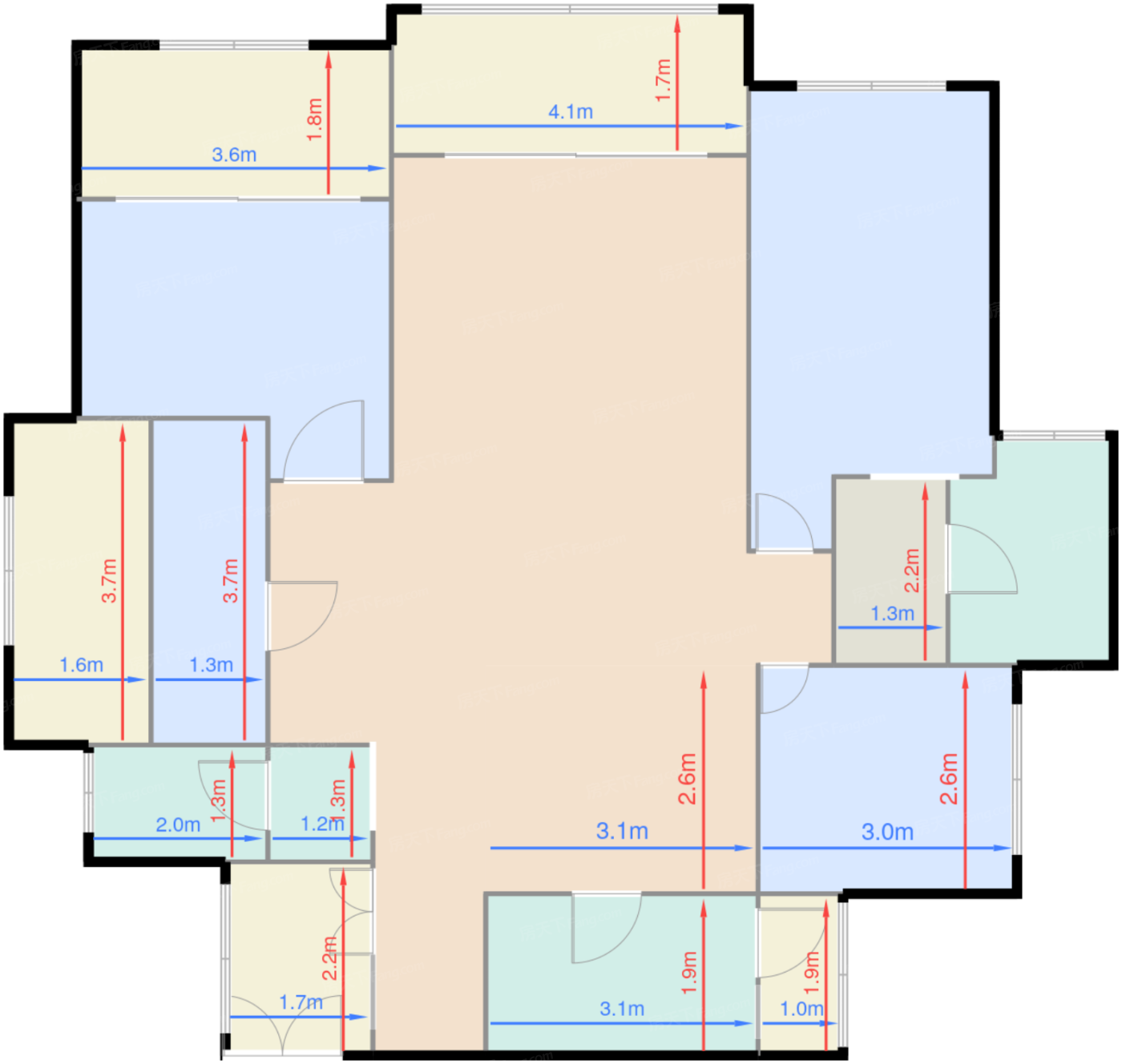 锦都4号楼标准层D4户型