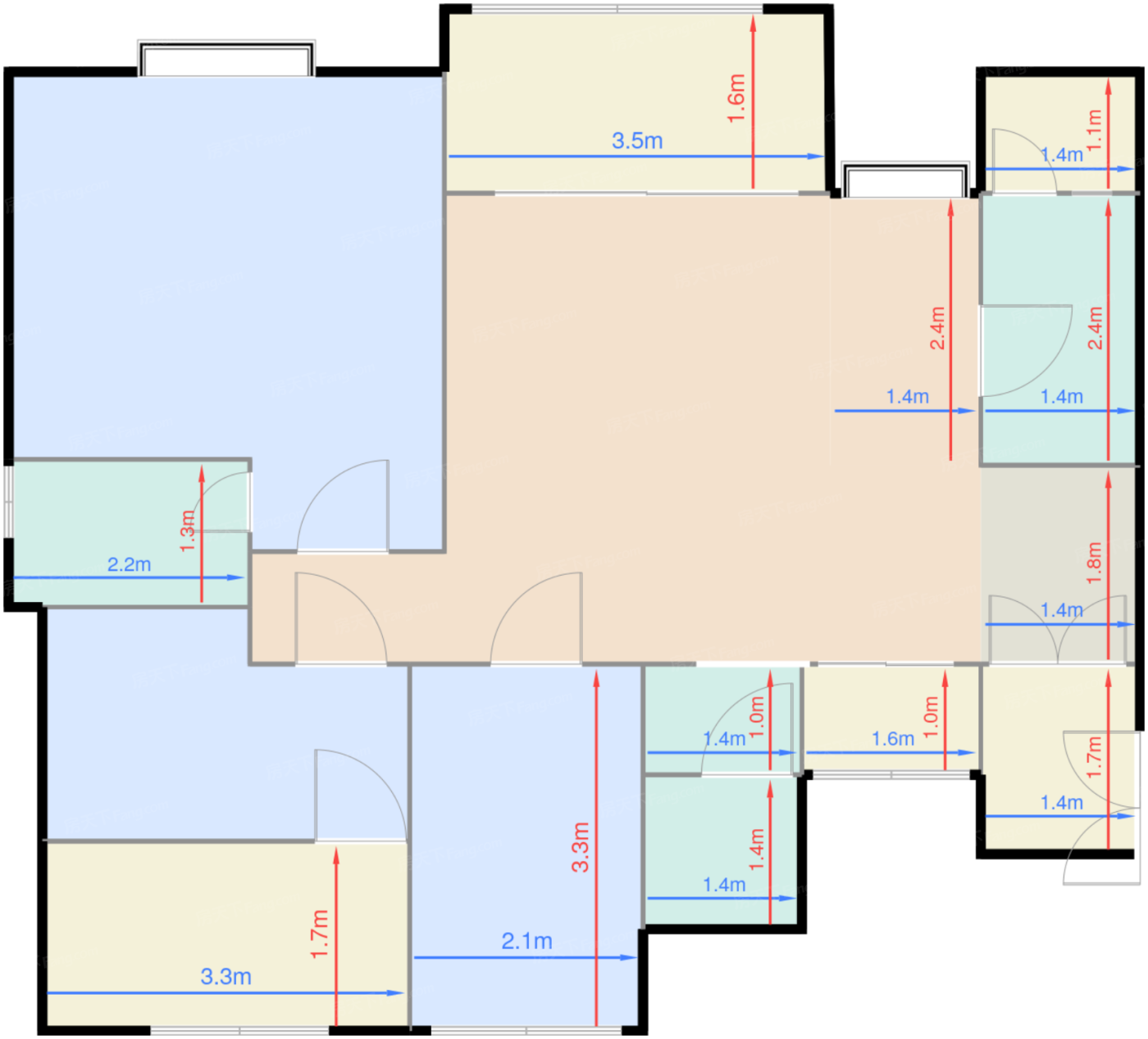 锦都1、7、9号楼标准层C3户型