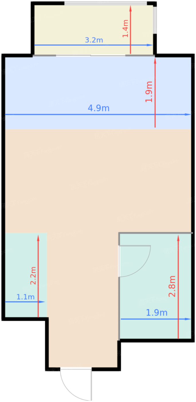 1、2号楼A户型标准层