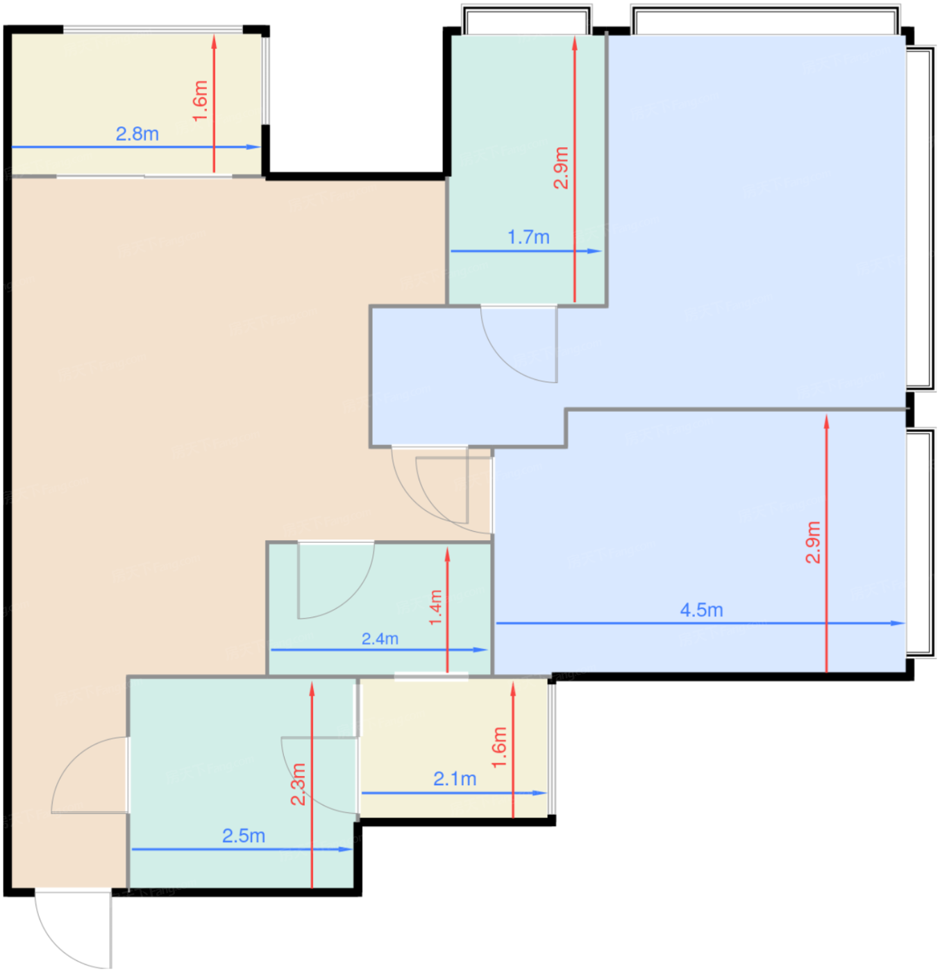 1、2号楼C户型标准层