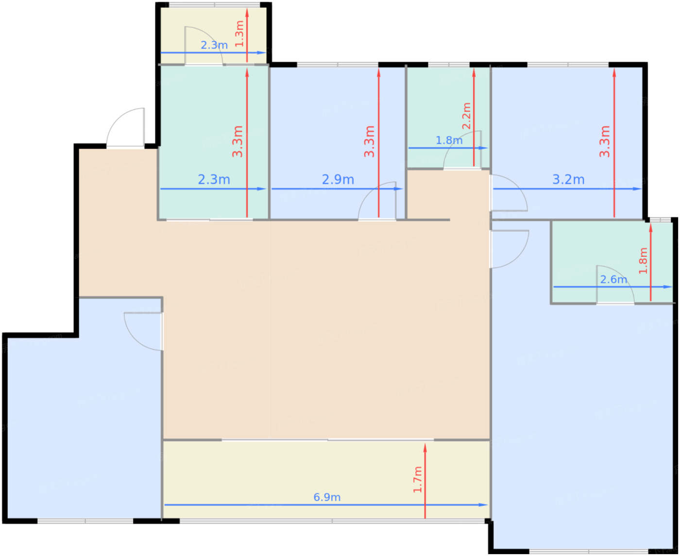 126平米四房两厅两卫