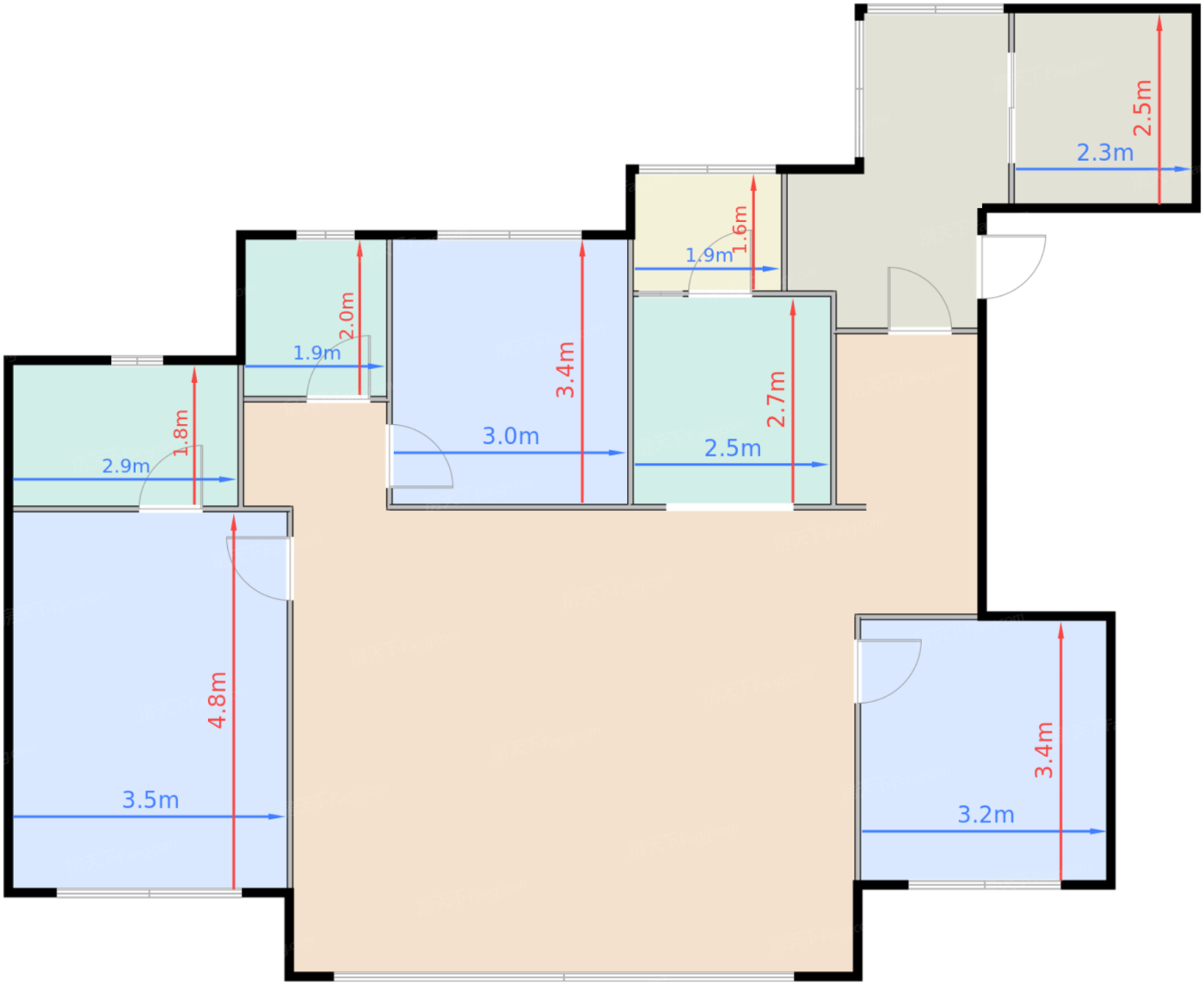 4、5、6、7、8号楼109户型图