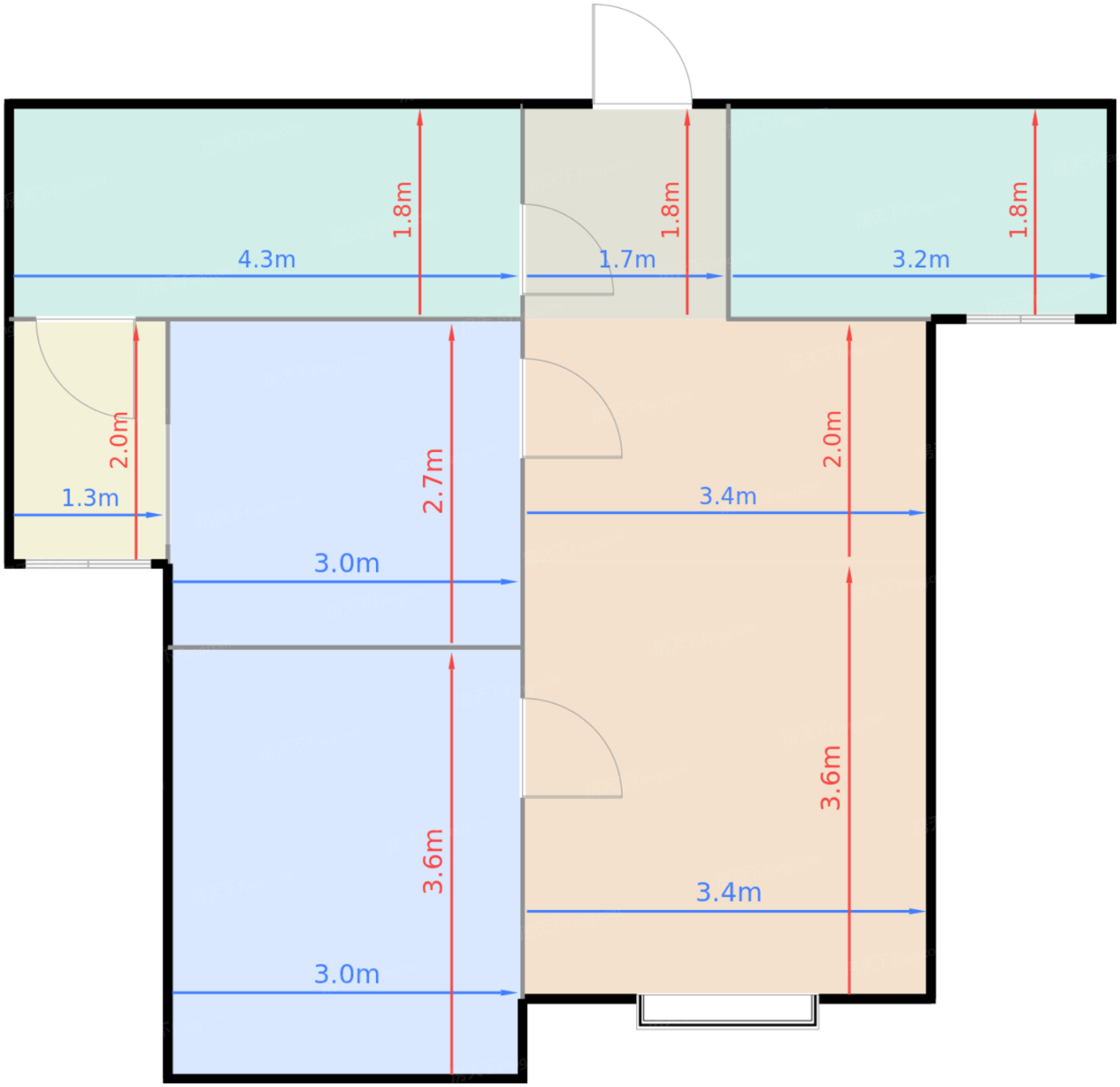 一期3、4、5栋标准层A户型
