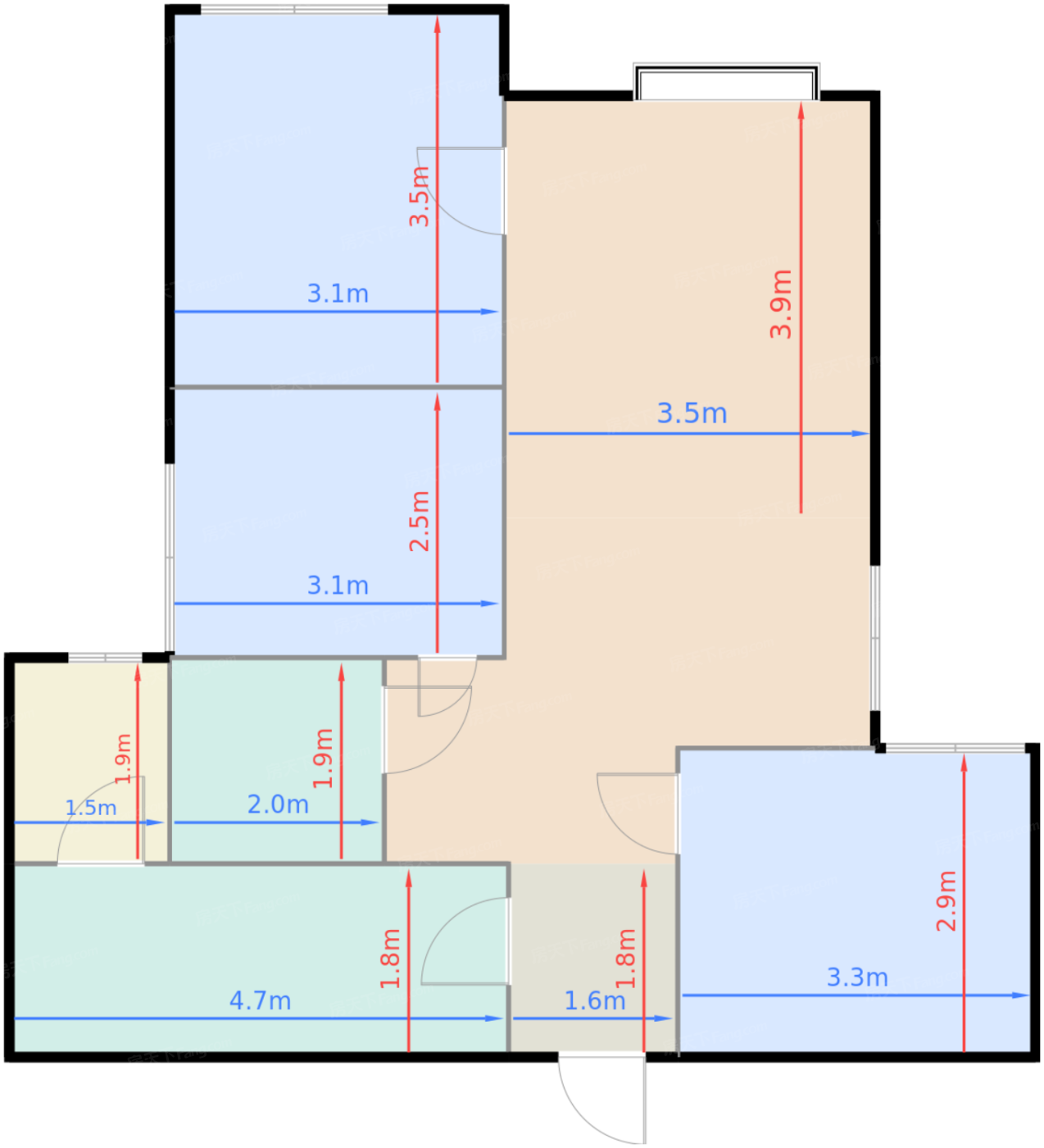 一期3、4、5栋标准层C户型