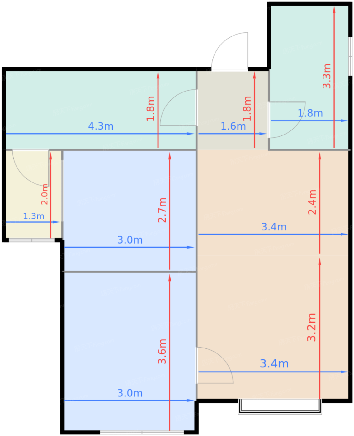 一期3、4、5栋标准层B户型