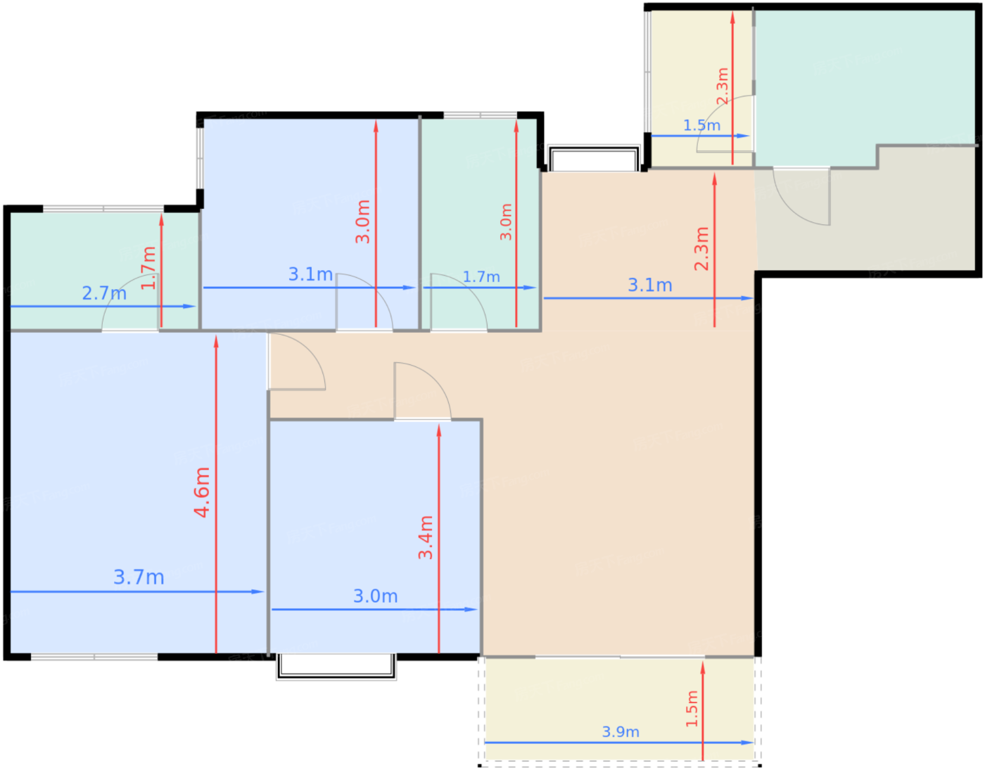 一期3、4、5栋标准层G户型