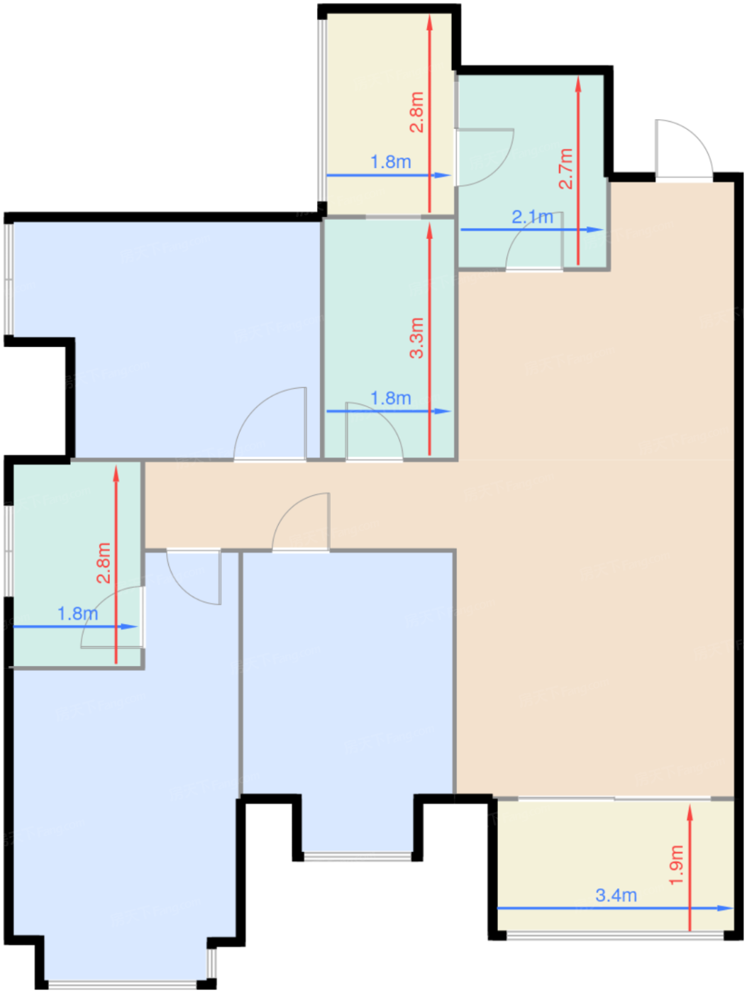 二期4栋标准层C2户型